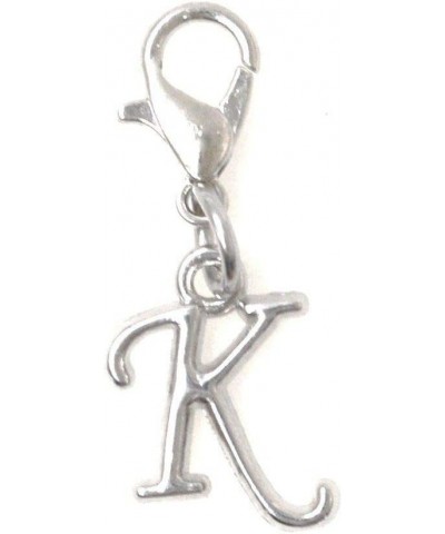 Letter, 26 Letter Options A-Z, Initial Stainless Steel Clasp Clip on Charm Letter K $7.64 Bracelets