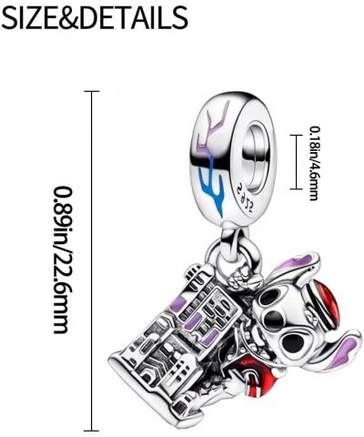 Mickey Mouse Charm Bead Charms Jewelry Beads fits Pandora Charm Bracelets for Woman-925 Sterling Silver Dangle Pendant Bead,G...