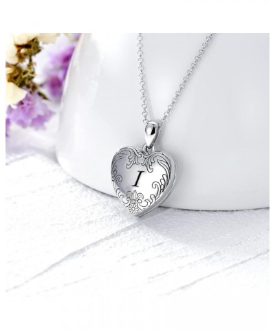 10K 14K 18K Solid White Gold/Plated Gold Locket Cameo Initial Heart Locket Necklace That Holds Pictures Personalized Photo Lo...