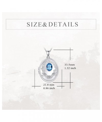 Photo Locket Necklace Sterling Silver Picture Pendant Jewelry Gift for Women Girls $34.79 Necklaces