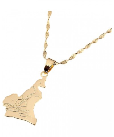 Cameroon Map Flag Pendant Necklace Chain Women Men Africa Jewelry Cameroun Necklaces $7.75 Pendants