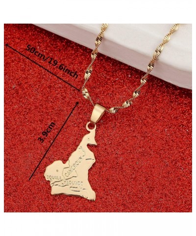 Cameroon Map Flag Pendant Necklace Chain Women Men Africa Jewelry Cameroun Necklaces $7.75 Pendants