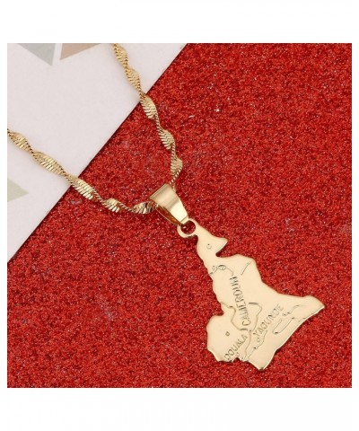 Cameroon Map Flag Pendant Necklace Chain Women Men Africa Jewelry Cameroun Necklaces $7.75 Pendants