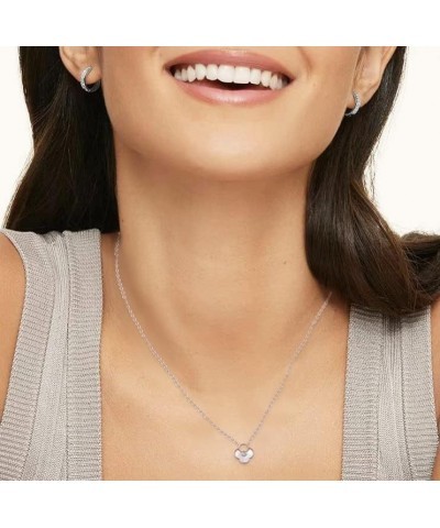 Four-clover shaped 18k rose gold plated S925 Shell necklace with a moissanite stone $14.44 Necklaces