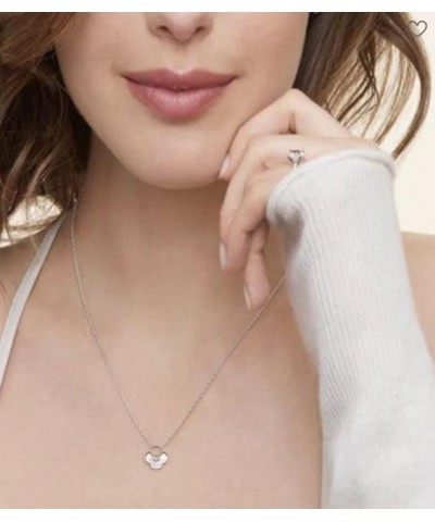 Four-clover shaped 18k rose gold plated S925 Shell necklace with a moissanite stone $14.44 Necklaces