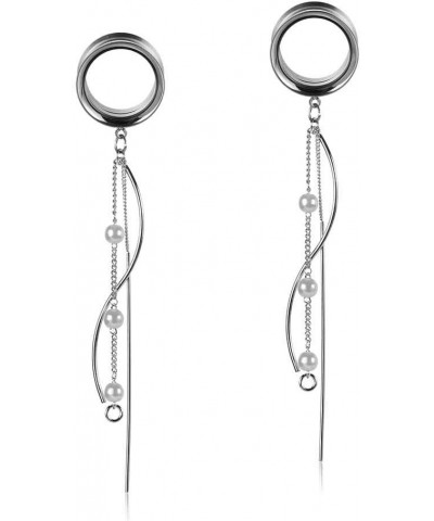 Fashion Gauges for Ears Double Flared Tunnels Dangle Chain Expander Stretchers Earrings 2g to 1 inch. S8311G 7/8"(22mm) $11.0...