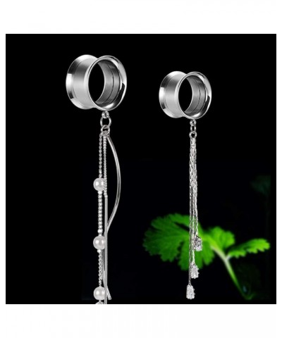 Fashion Gauges for Ears Double Flared Tunnels Dangle Chain Expander Stretchers Earrings 2g to 1 inch. S8311G 7/8"(22mm) $11.0...