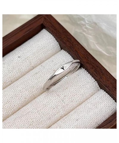 Wedding and Promise Rings for Women 26 Letter Ring Decor Ring Slight Ring Stylish Simplicity Adjustable Ring For Women Can Sp...