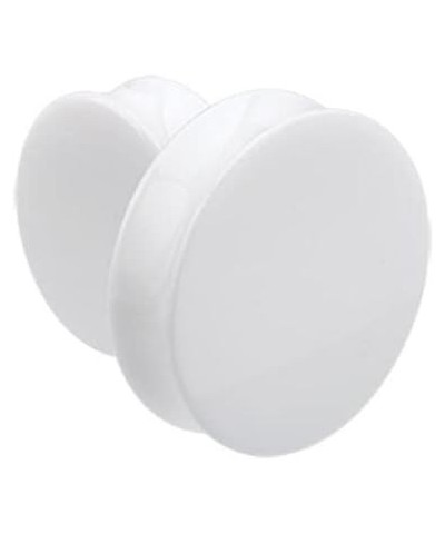 Pair 1/2" (12MM) WHITE ACRYLIC PLUGS Double Flare Gauges Solid Saddle Thin Ear Flesh Tunnels (2pcs) $6.06 Body Jewelry