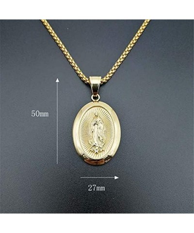 Virgin Mary Pendant Necklace for Women Girls Gold Color Our Lady Jewelry Whole Colar Madonna Trendy Chain Gold Color 2 90cm $...