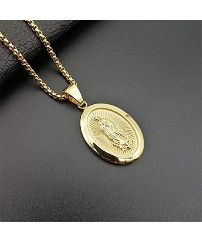 Virgin Mary Pendant Necklace for Women Girls Gold Color Our Lady Jewelry Whole Colar Madonna Trendy Chain Gold Color 2 90cm $...