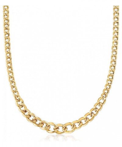 Italian 14kt Yellow Gold Graduated Curb-Link Necklace 20 Inches $396.00 Necklaces