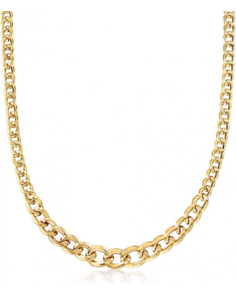 Italian 14kt Yellow Gold Graduated Curb-Link Necklace 20 Inches $396.00 Necklaces