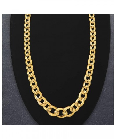 Italian 14kt Yellow Gold Graduated Curb-Link Necklace 20 Inches $396.00 Necklaces