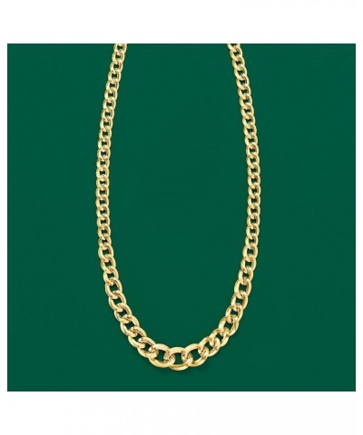 Italian 14kt Yellow Gold Graduated Curb-Link Necklace 20 Inches $396.00 Necklaces