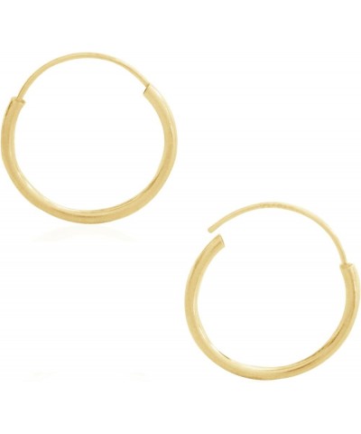 14k Gold Endless Continuous Hoops Hoop Earrings 1.25mm (Mini, Small, Regular) 12MM (yellow-gold) $16.27 Earrings