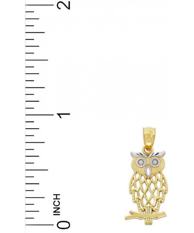 Gold Owl Pendant - 10 Karat Gold - Owl Charm - Animal Jewelry Style 1 $33.20 Necklaces