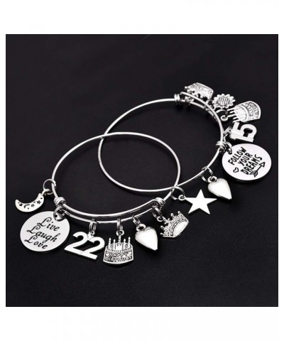 Birthday Gifts for Women Girls Bracelet - Expandable Charm Bracelets 10th 20th 30th 40th 50th 60th 70th 80th 90th Birthday Gi...