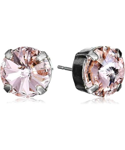 Sorrelli Essentials Round Crystal Stud Earrings Crystal Rose Antique Silver-Tone $12.75 Earrings