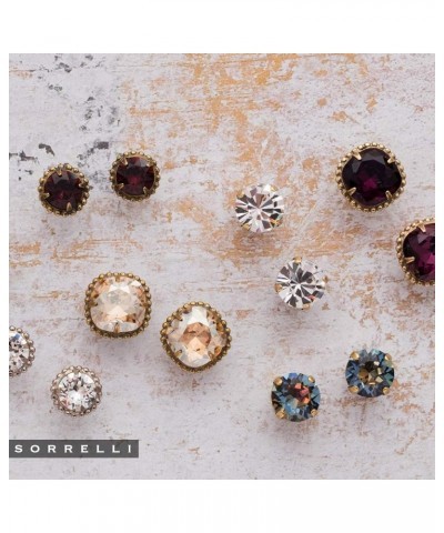 Sorrelli Essentials Round Crystal Stud Earrings Crystal Rose Antique Silver-Tone $12.75 Earrings