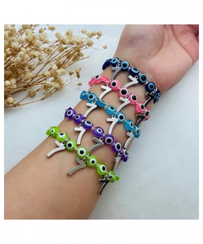 Evil Eye Bracelet 111 222 333 444 555 666 777 888 999 Angel Number Charm Bracelet Ojo Beaded Protection Bracelet for Women Gi...