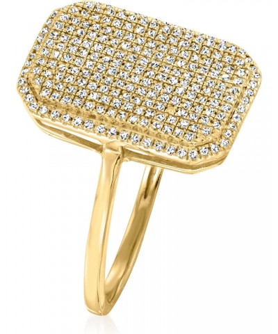 0.33 ct. t.w. Pave Diamond Rectangular Ring in 14kt Yellow Gold. Size 6 $222.70 Rings