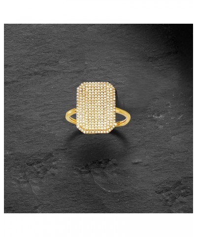 0.33 ct. t.w. Pave Diamond Rectangular Ring in 14kt Yellow Gold. Size 6 $222.70 Rings