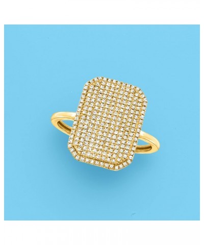 0.33 ct. t.w. Pave Diamond Rectangular Ring in 14kt Yellow Gold. Size 6 $222.70 Rings