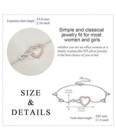 Anklet for women sterling silver Cubic Zirconia Multilayer Anklets Oval Disk Layered Endless Love Infinity Heart/Star Sea Bea...