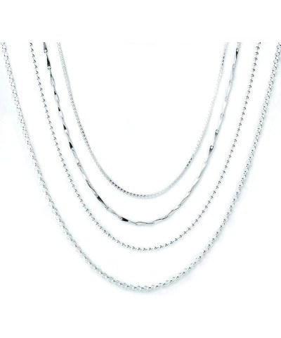 Jewelry 925 Sterling Silver Box Chain Necklace Accessory Chain Matching Necklace, 16"- 32 white color melon seed chain 16 $8....