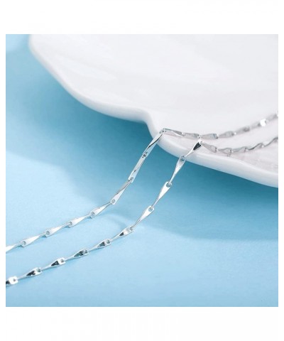 Jewelry 925 Sterling Silver Box Chain Necklace Accessory Chain Matching Necklace, 16"- 32 white color melon seed chain 16 $8....