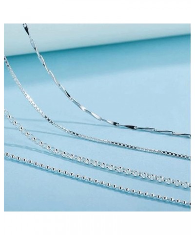 Jewelry 925 Sterling Silver Box Chain Necklace Accessory Chain Matching Necklace, 16"- 32 white color melon seed chain 16 $8....