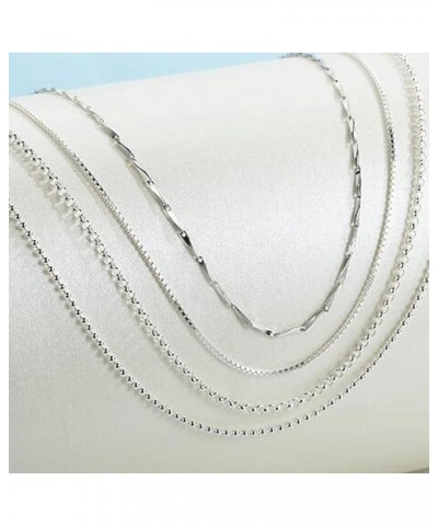 Jewelry 925 Sterling Silver Box Chain Necklace Accessory Chain Matching Necklace, 16"- 32 white color melon seed chain 16 $8....