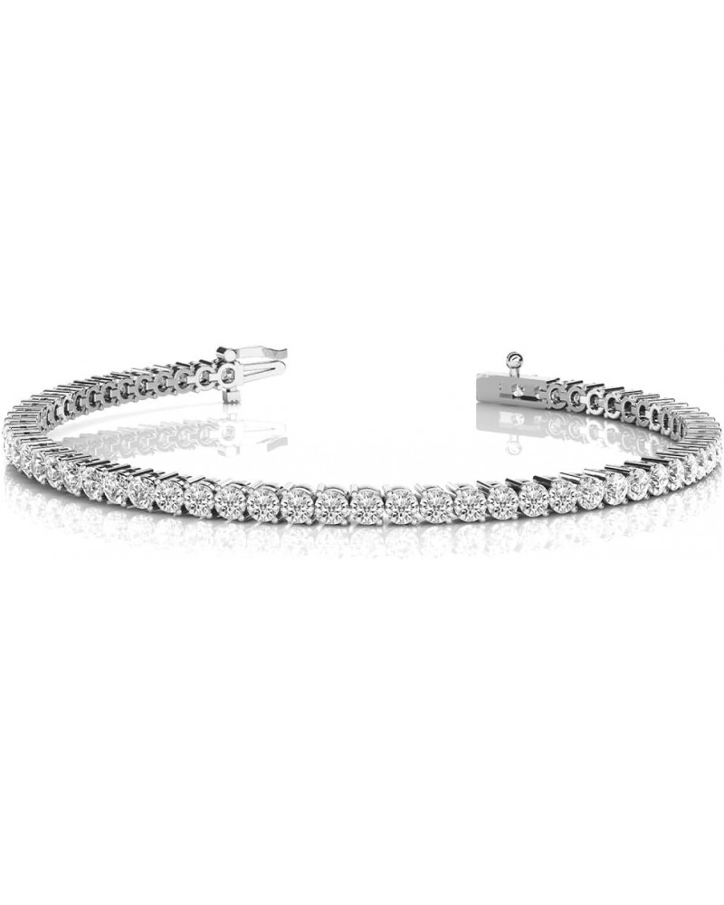 14K Gold Diamond Tennis Bracelet with 2 – 14 CTW Lab Grown Diamonds, E-F, VS1-VS2 Diamond Bracelet 7 4 CTTW White Gold $2.00 ...