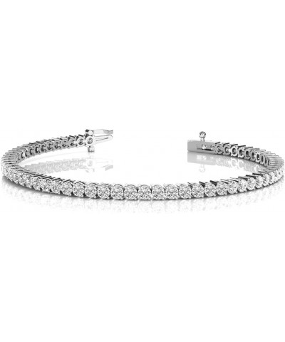 14K Gold Diamond Tennis Bracelet with 2 – 14 CTW Lab Grown Diamonds, E-F, VS1-VS2 Diamond Bracelet 7 4 CTTW White Gold $2.00 ...