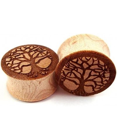 Plugs Tree of Life Wood Plugs/Gauges 7/16'' (11MM) 2 Pieces (1 Pair) (A/3/1/4) $9.09 Body Jewelry