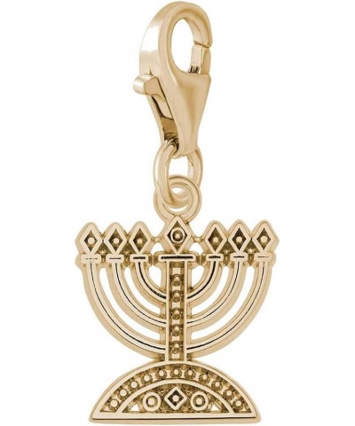 Menorah Charm with Lobster Clasp Yellow Gold $19.50 Bracelets