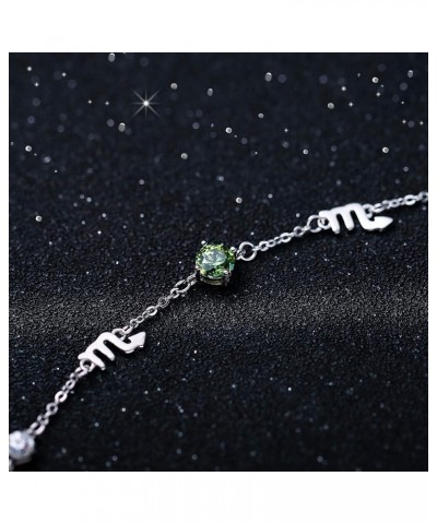 Constellation Zodiac Bracelet Cubic Zirconia Zodiac Sign Bracelet 925 Sterling Silver Birthstone Astrology Horoscope CZ Brace...