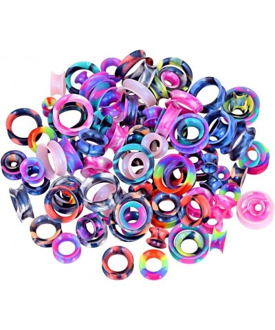 24PCS Silicone Flexible Ear Tunnels Gauges Plugs Stretchers Expander Double Flared Flesh Tunnels Ear Piercing Jewelry Gauge-1...