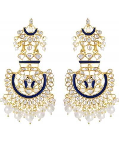 Ethnic Festive Wedding Party Wear Drop Dangle Earrings Indian Traditional Bollywood Fashion Jewelry for Women Blue 1 $15.39 E...