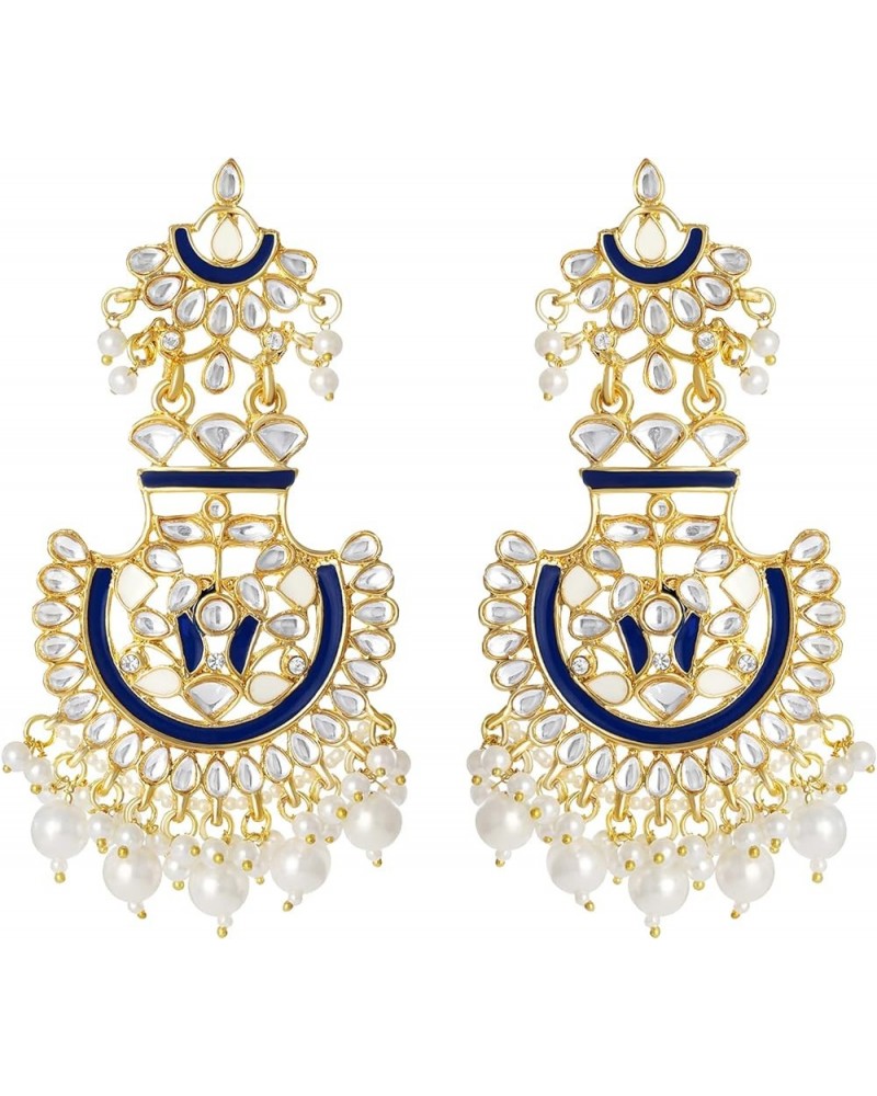 Ethnic Festive Wedding Party Wear Drop Dangle Earrings Indian Traditional Bollywood Fashion Jewelry for Women Blue 1 $15.39 E...