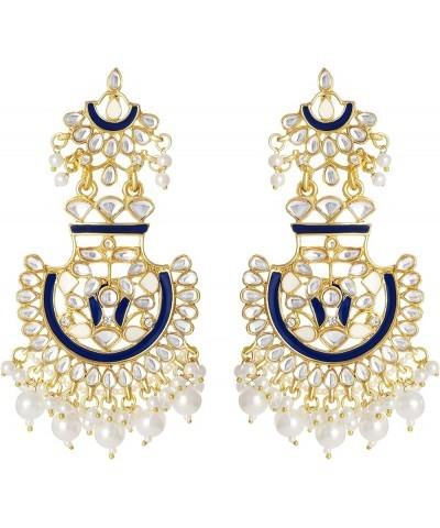 Ethnic Festive Wedding Party Wear Drop Dangle Earrings Indian Traditional Bollywood Fashion Jewelry for Women Blue 1 $15.39 E...