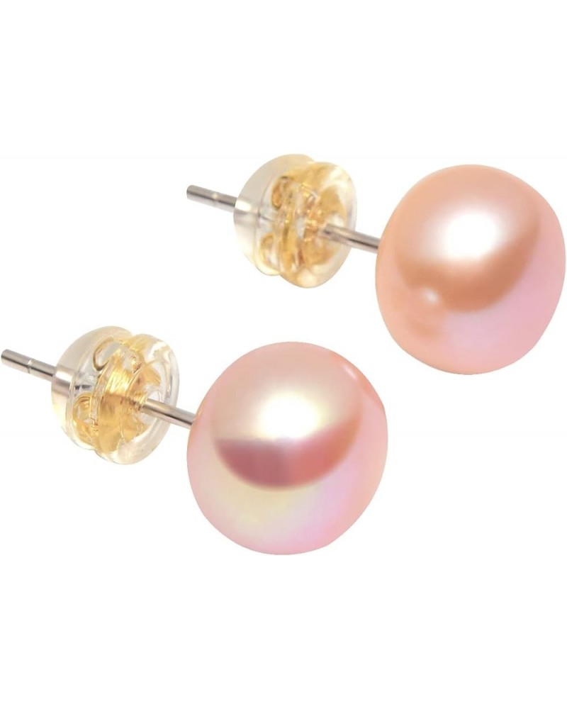 Freshwater Pearl Stud Earrings Real Pearl Stud 4 Colors Available 6mm 8mm 10mm 8mm Champagne $10.79 Earrings