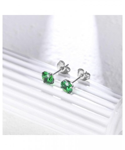 G23 Titanium Cubic Zirconia Earrings Studs for Sensitive Ears Hypoallergenic Birthstone Diamond Tiny Stud Earrings for Women ...