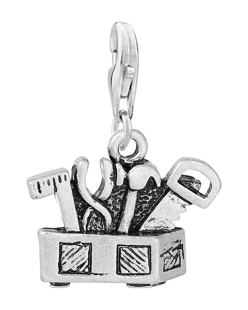 Workers Tool Box Clip on Pendant Charm for Bracelet or Necklace $7.79 Bracelets