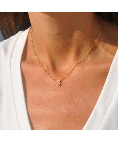 Dainty Initial Necklaces for Women Girls - 14K Gold/White Gold Plated Letter A-Z Necklace | Minimalist Monogram Necklace | Pr...