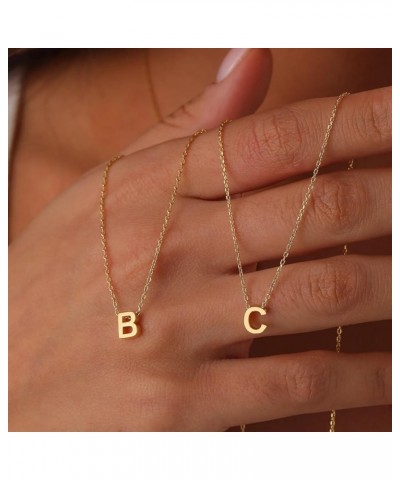 Dainty Initial Necklaces for Women Girls - 14K Gold/White Gold Plated Letter A-Z Necklace | Minimalist Monogram Necklace | Pr...