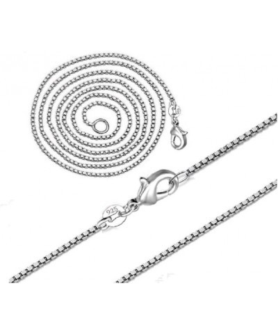 Fashion Jewelry 925 Sterling Silver Italian 1mm/2mm Box Chain Crafted Necklace Jewelry for Woman Men Necklace (2MM, 20 inch) ...