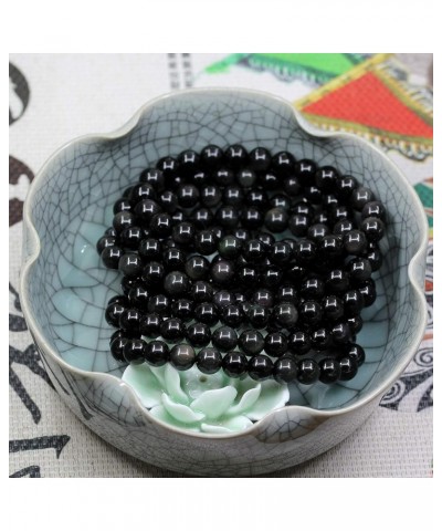 Natural Gemstone 8mm Round Beads Stretch Bracelet 7 Inch Rainbow Obsidian $8.64 Bracelets