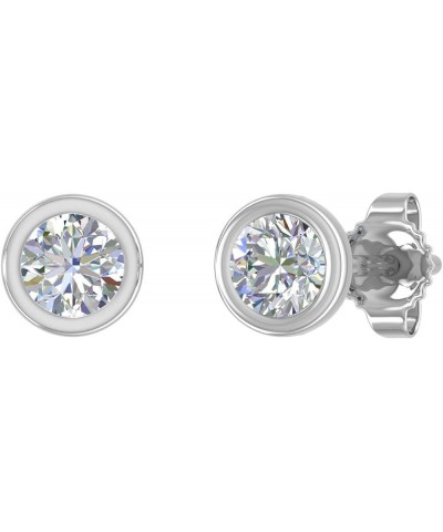 1/10 to 0.35 Carat Bezel Set Diamond Stud Earrings in 10K Gold White Gold 0.35 carats $50.60 Earrings